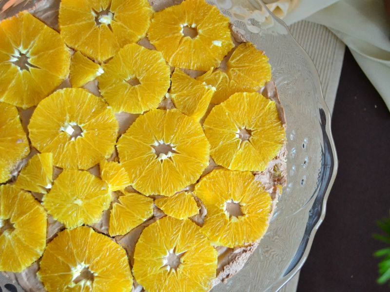 Tvarohovo - čokoládová torta s pomarančom
