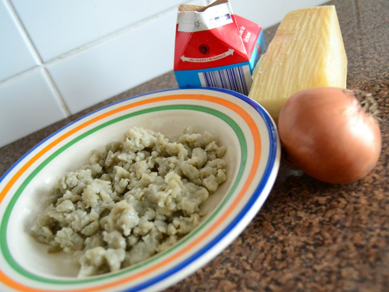 Halušky so syrom a vyprážanou cibuľou